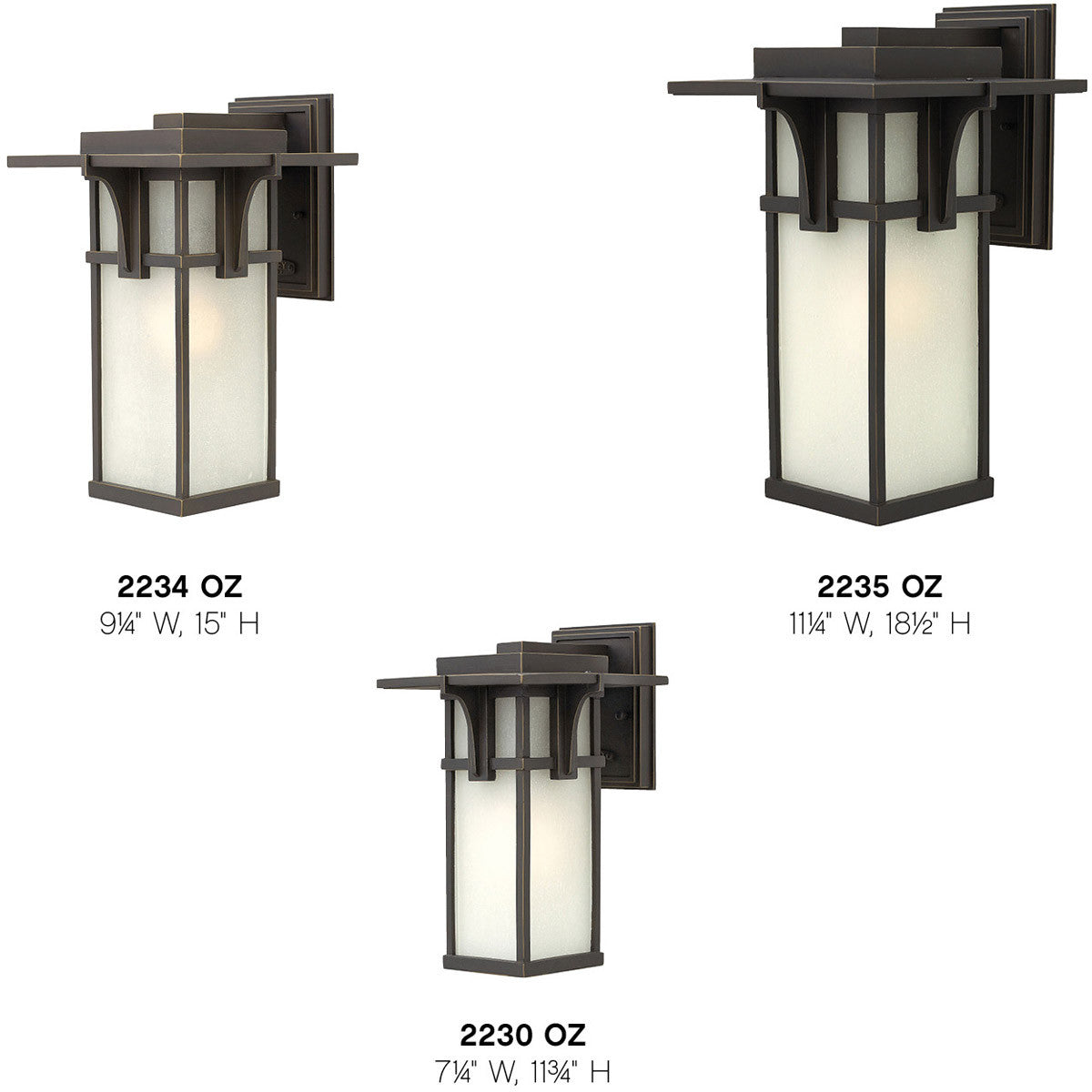 Hinkley Lighting Manhattan Small Wall Mount Lantern Oil Rubbed Bronze 2230OZ