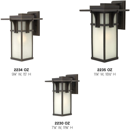 Hinkley Lighting Manhattan Small Wall Mount Lantern Oil Rubbed Bronze 2230OZ