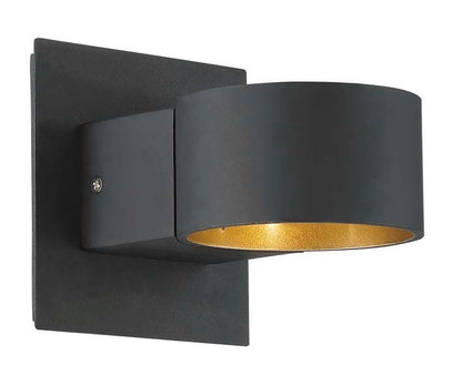 Arnsberg LaCapo LED Wall Sconce in Black / Gold 223410132