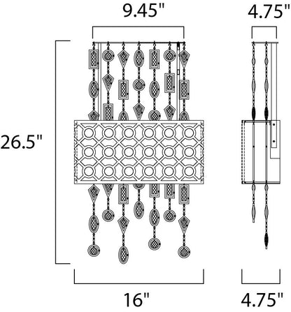 Maxim Symmetry 3-Light Pendant in Polished Nickel 22389STPN