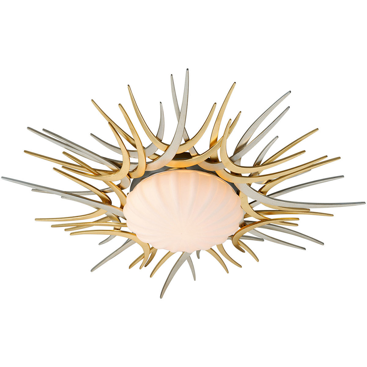 Corbett Lighting Helios Flush Mount in Gold And Silver Leaf 224-31