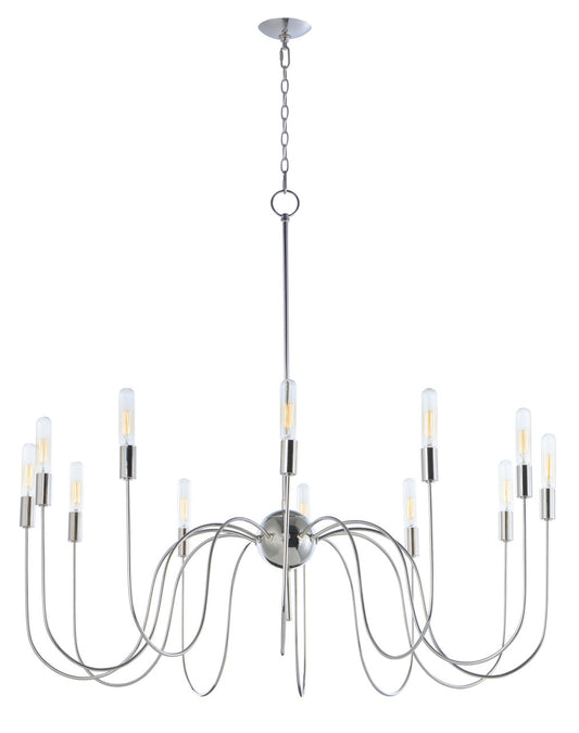 Maxim Willsburg 12-Light Chandelier in Polished Nickel 22406PN