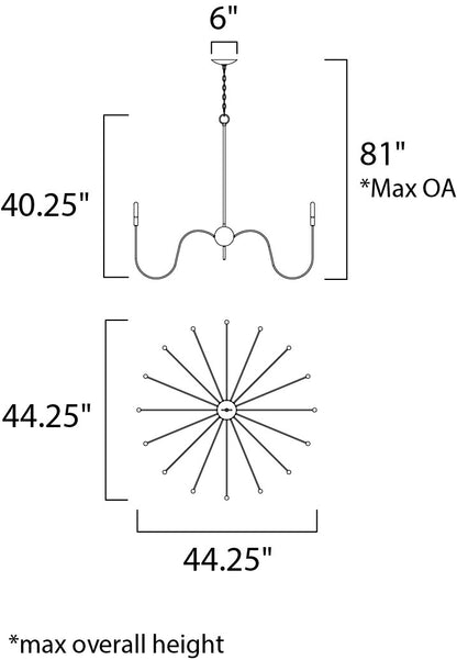 Maxim Willsburg 16-Light Chandelier in Polished Nickel 22408PN