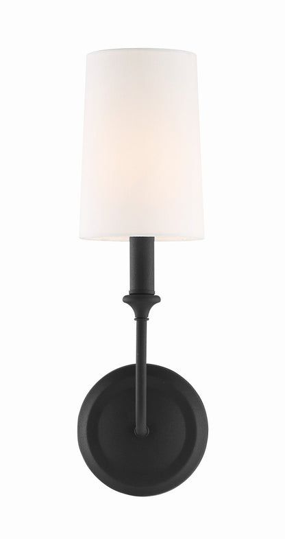 Crystorama Libby Langdon for Crystorama Sylvan 1 Light Black Forged Sconce 2241-BF