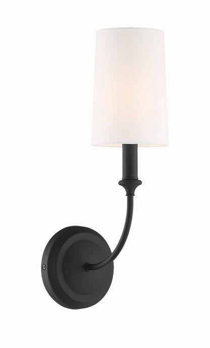 Crystorama Libby Langdon for Crystorama Sylvan 1 Light Black Forged Sconce 2241-BF