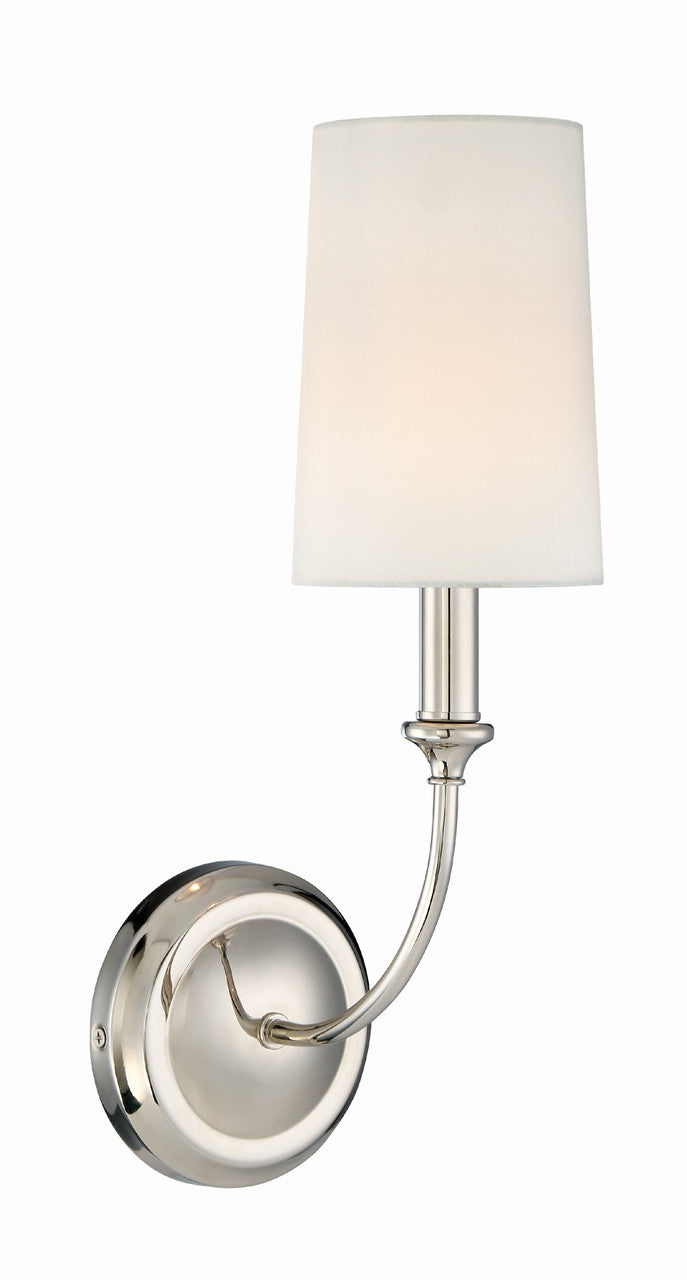 Crystorama Libby Langdon for Crystorama Sylvan 1 Light Polished Nickel Wall Mount 2241-PN