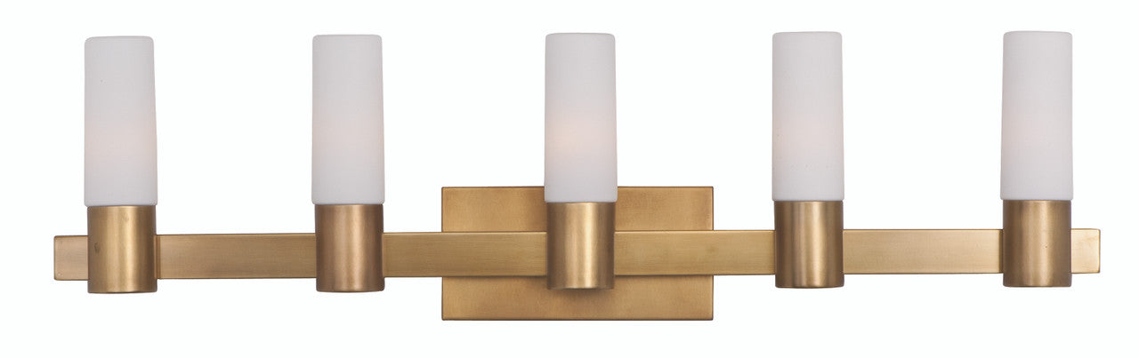 Maxim Contessa 5-Light Bath Vanity in Natural Aged Brass 22415SWNAB