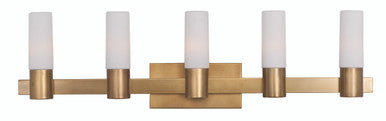 Maxim Contessa 5-Light Bath Vanity in Natural Aged Brass 22415SWNAB