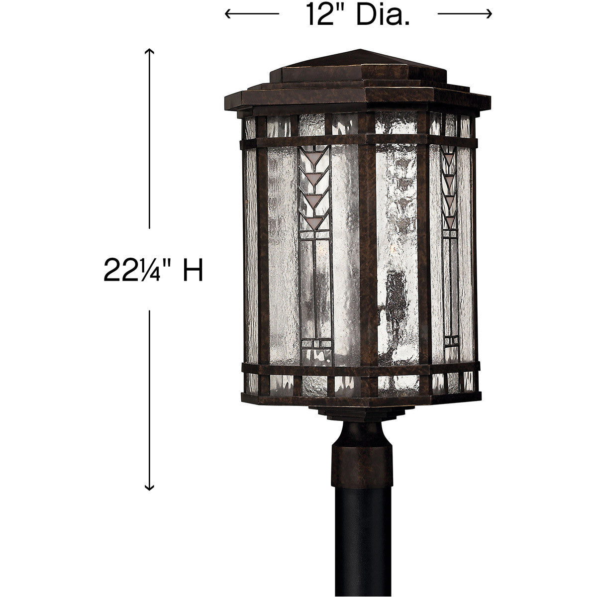 Hinkley Lighting Tahoe Large Post Top or Pier Mount Lantern Regency Bronze 2241RB