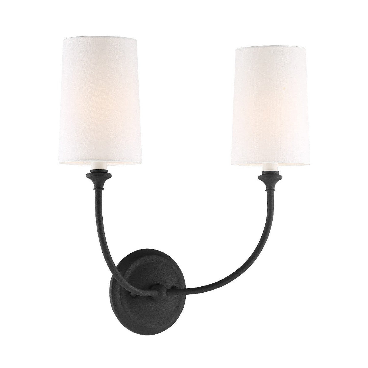 Crystorama Libby Langdon for Crystorama Sylvan 2 Light Black Forged Sconce 2242-BF