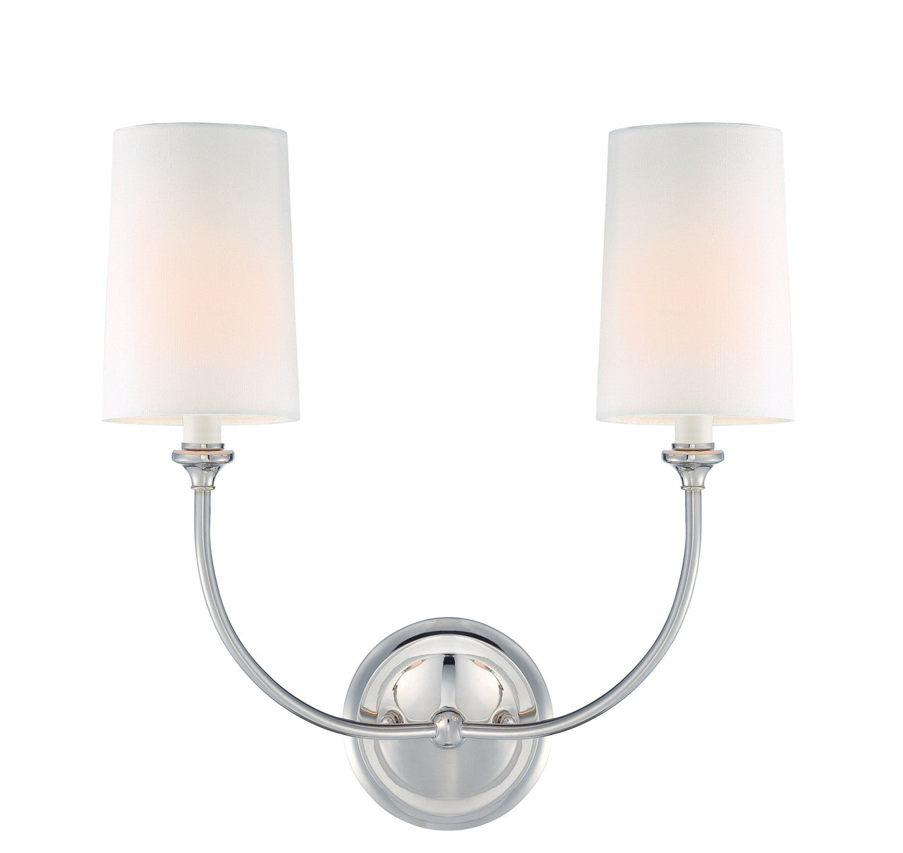 Crystorama Libby Langdon for Crystorama Sylvan 2 Light Polished Nickel Wall Mount 2242-PN