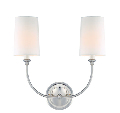 Crystorama Libby Langdon for Crystorama Sylvan 2 Light Polished Nickel Wall Mount 2242-PN