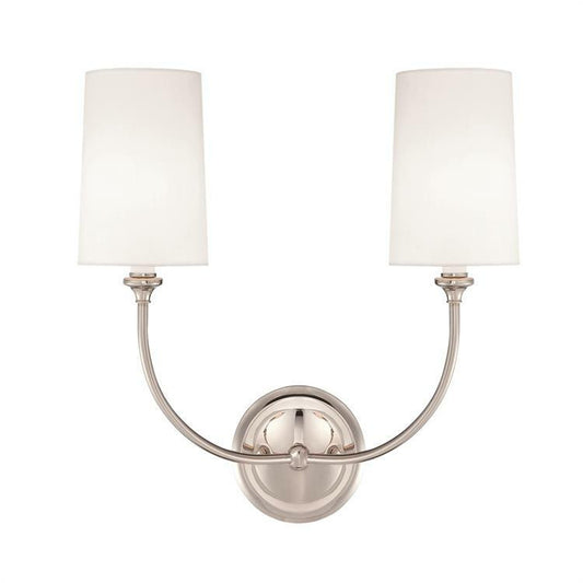 OPEN BOX NEW: Crystorama Libby Langdon for Crystorama Sylvan 2 Light Polished Nickel Sconce 2242-PN