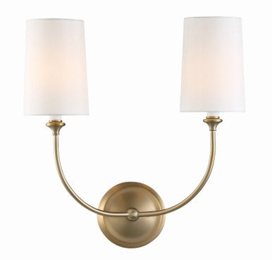 Crystorama Libby Langdon for Crystorama Sylvan 2 Light Vibrant Gold Sconce 2242-VG