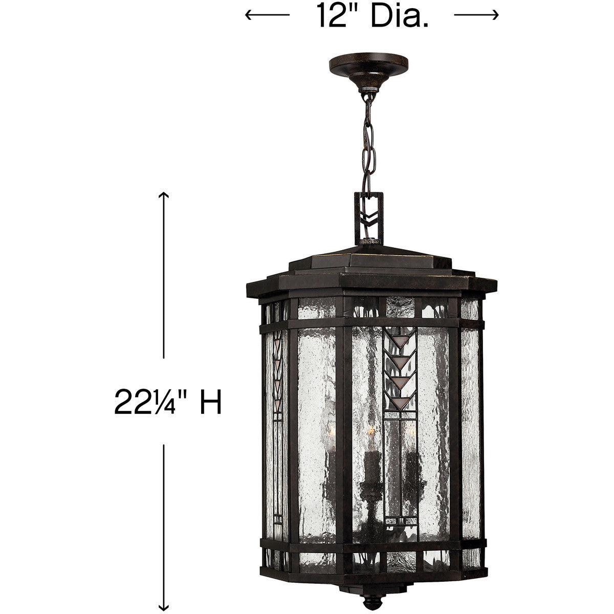 Hinkley Lighting Tahoe Large Hanging Lantern Regency Bronze 2242RB