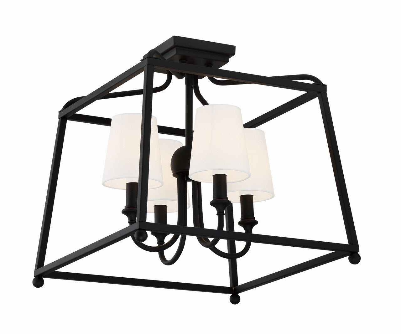 Crystorama Libby Langdon for Crystorama Sylvan 4 Light Black Forged Ceiling Mount 2243-BF