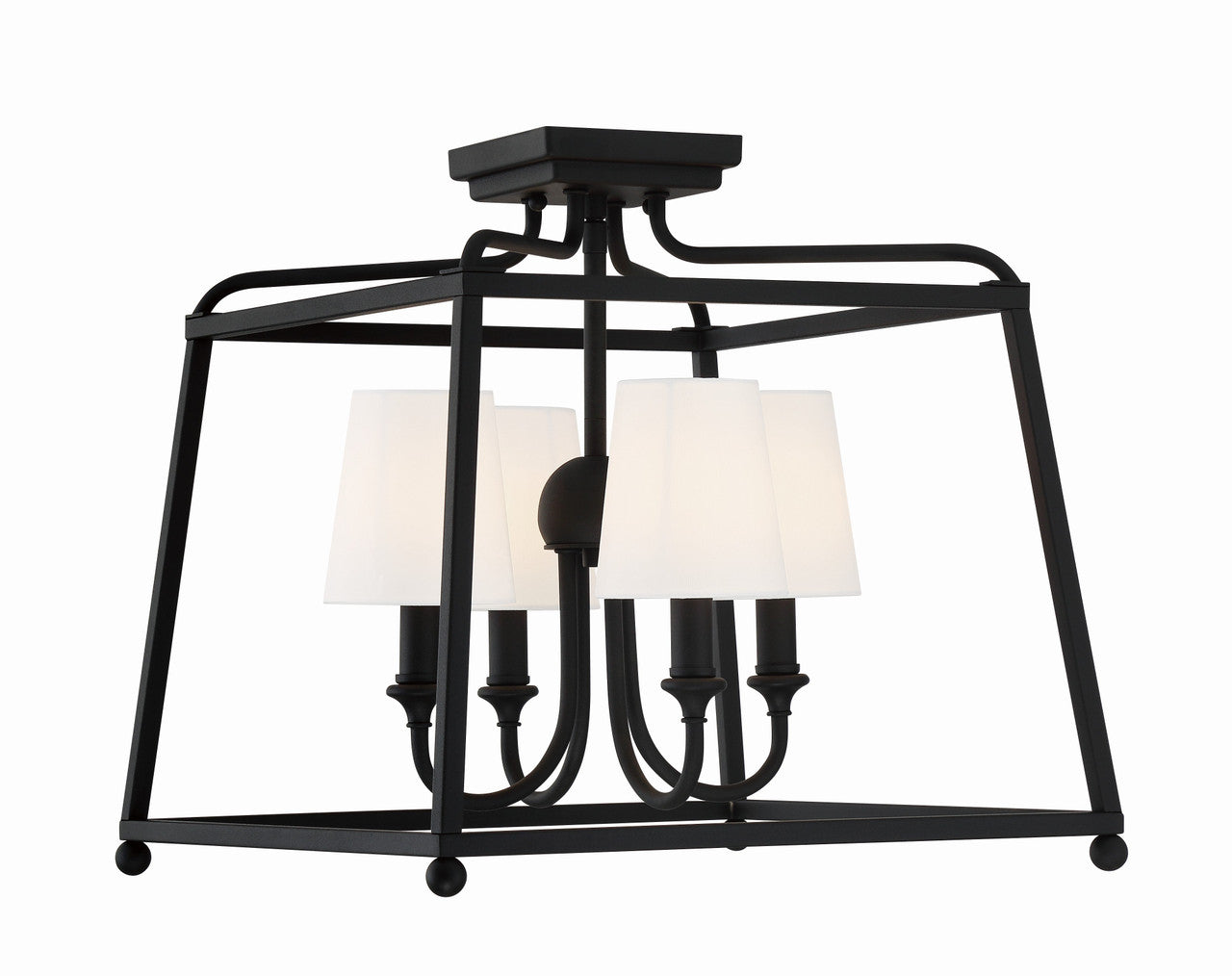 Crystorama Libby Langdon for Crystorama Sylvan 4 Light Black Forged Ceiling Mount 2243-BF