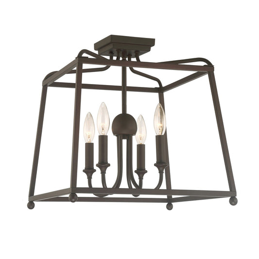 Crystorama Libby Langdon for Crystorama Sylvan 4 Light Dark Bronze Ceiling Mount 2243-DB_NOSHADE