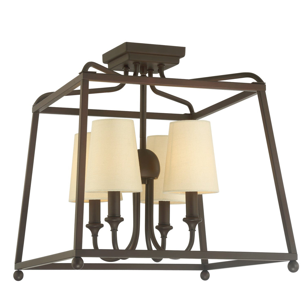 Crystorama Libby Langdon for Crystorama Sylvan 4 Light Dark Bronze Ceiling Mount 2243-DB