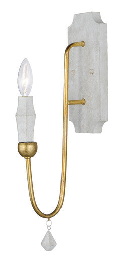 Maxim Claymore 1-Light Wall Sconce in Claystone / Gold Leaf 22432CSTGL