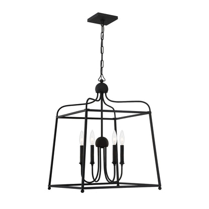 Crystorama Libby Langdon for Crystorama Sylvan 4 Light Black Forged Chandelier 2244-BF