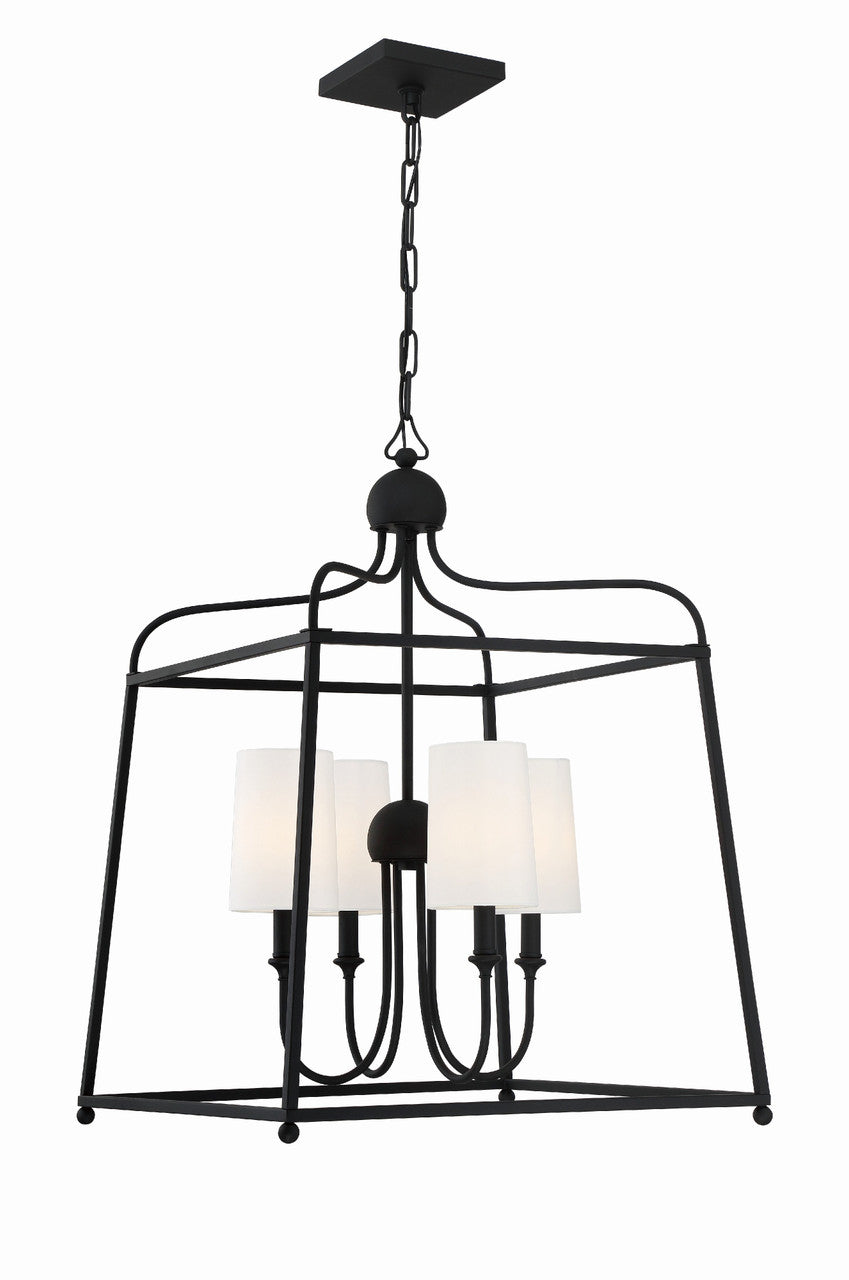 Crystorama Libby Langdon for Crystorama Sylvan 4 Light Black Forged Chandelier 2244-BF