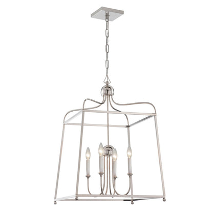 Crystorama Libby Langdon for Crystorama Sylvan 4 Light Polished Nickel Chandelier 2244-PN