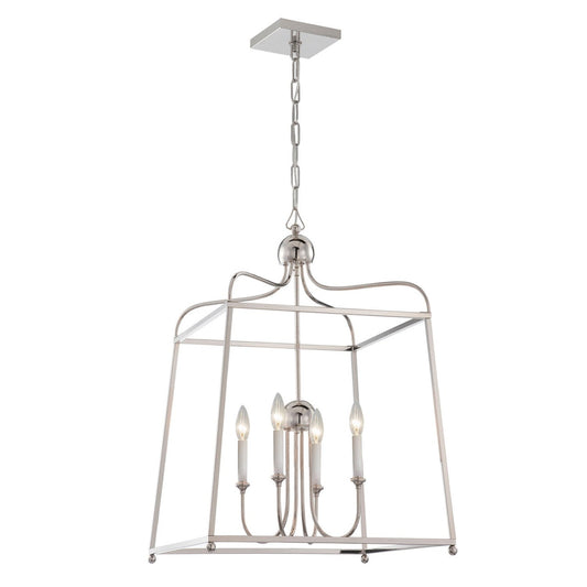 Crystorama Libby Langdon for Crystorama Sylvan 4 Light Polished Nickel Chandelier 2244-PN_NOSHADE