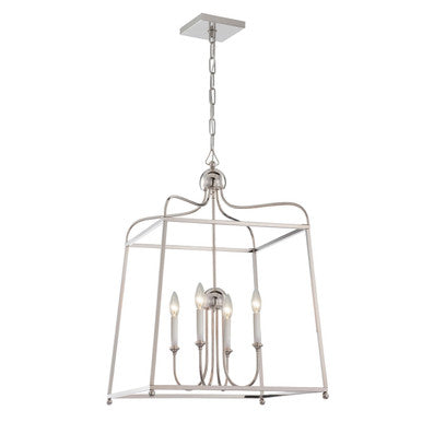 Crystorama Libby Langdon for Crystorama Sylvan 4 Light Polished Nickel Chandelier 2244-PN_NOSHADE