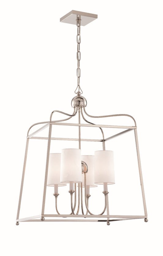 Crystorama Libby Langdon for Crystorama Sylvan 4 Light Polished Nickel Chandelier 2244-PN