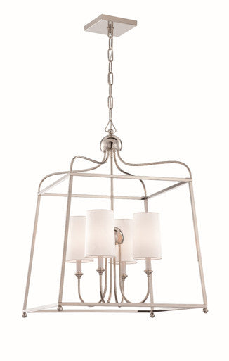 Crystorama Libby Langdon for Crystorama Sylvan 4 Light Polished Nickel Chandelier 2244-PN