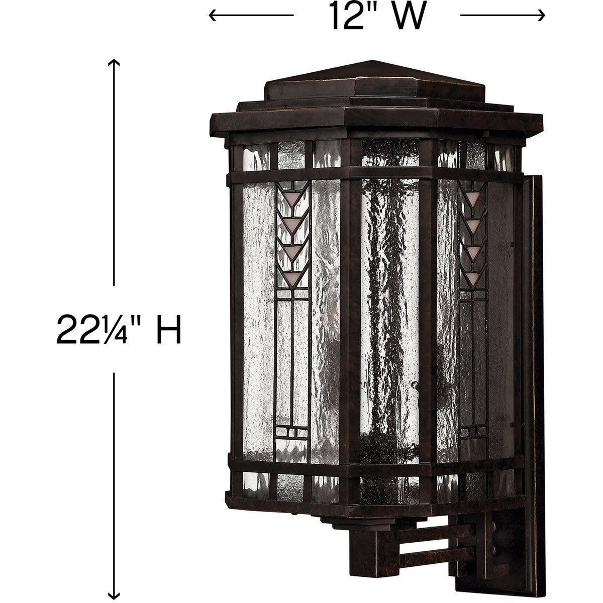 Hinkley Lighting Tahoe Large Wall Mount Lantern Regency Bronze 2244RB