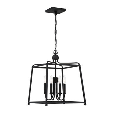 Crystorama Libby Langdon for Crystorama Sylvan 4 Light Black Forged Chandelier 2245-BF_NOSHADE