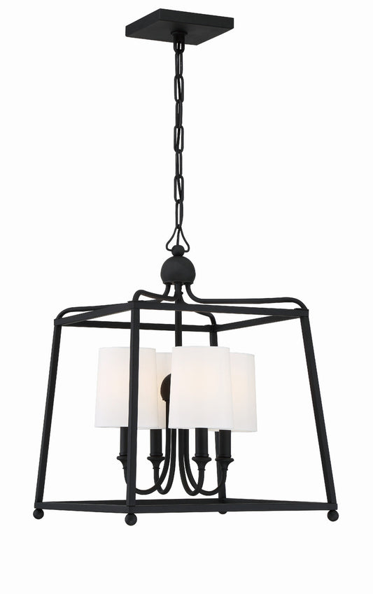 Crystorama Libby Langdon for Crystorama Sylvan 4 Light Black Forged Chandelier 2245-BF