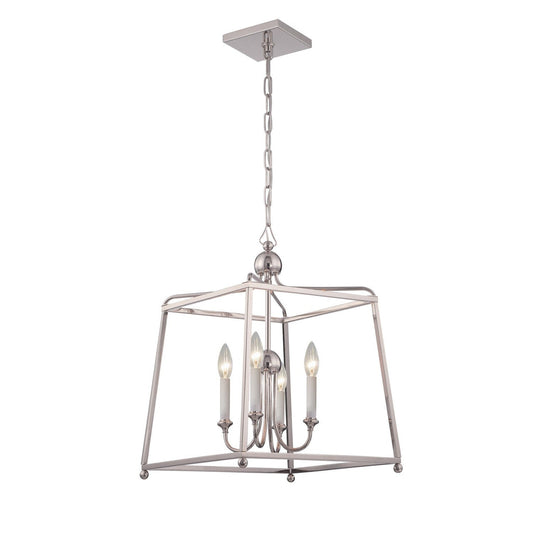 Crystorama Libby Langdon for Crystorama Sylvan 4 Light Polished Nickel Chandelier 2245-PN_NOSHADE