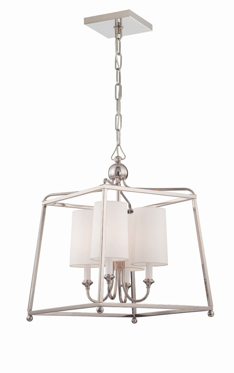 Crystorama Libby Langdon for Crystorama Sylvan 4 Light Polished Nickel Chandelier 2245-PN