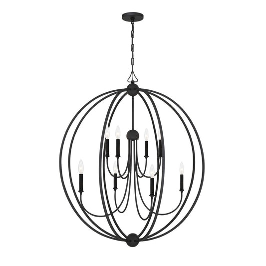 Crystorama Libby Langdon for Crystorama Sylvan 8 Light Black Forged Chandelier 2246-BF_NOSHADE