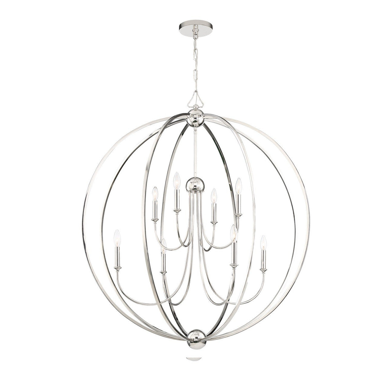 Crystorama Libby Langdon for Crystorama Sylvan 8 Light Polished Nickel Chandelier 2246-PN