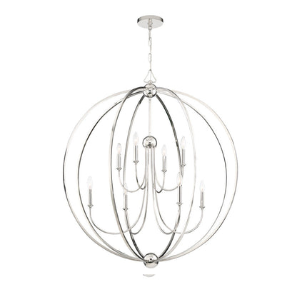 Crystorama Libby Langdon for Crystorama Sylvan 8 Light Polished Nickel Chandelier 2246-PN