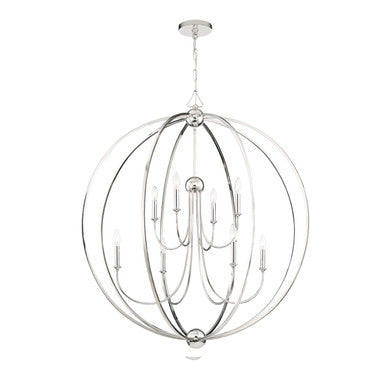 Crystorama Libby Langdon for Crystorama Sylvan 8 Light Polished Nickel Chandelier 2246-PN_NOSHADE