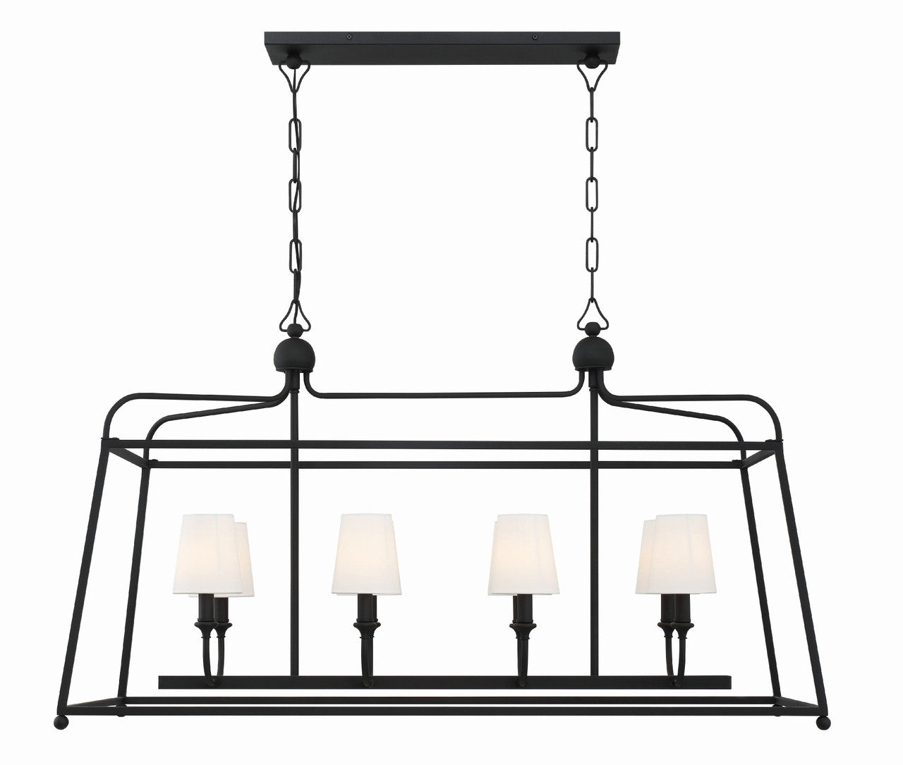 Crystorama Libby Langdon for Crystorama Sylvan 8 Light Black Forged Chandelier 2249-BF