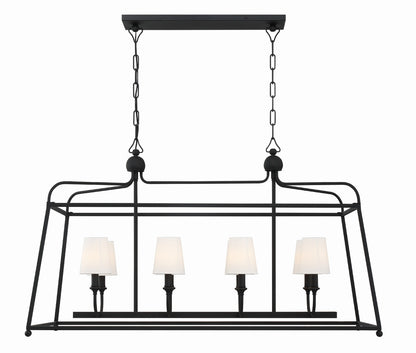 Crystorama Libby Langdon for Crystorama Sylvan 8 Light Black Forged Chandelier 2249-BF