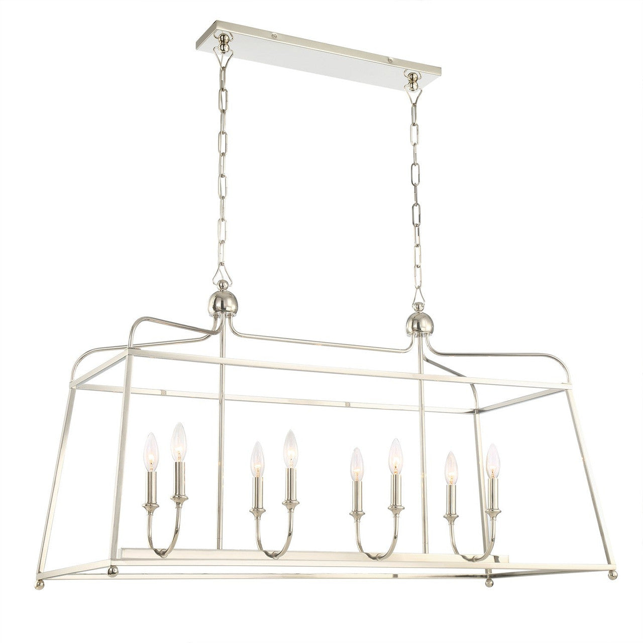 Crystorama Libby Langdon for Crystorama Sylvan 8 Light Polished Nickel Chandelier 2249-PN