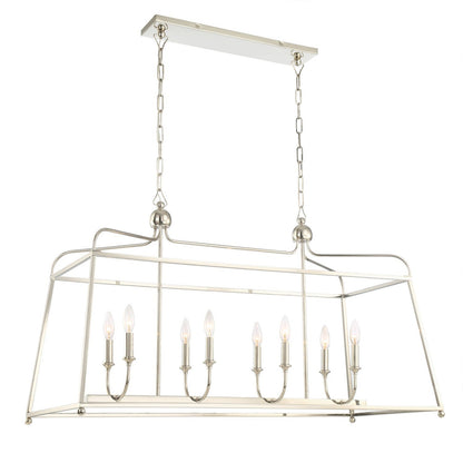 Crystorama Libby Langdon for Crystorama Sylvan 8 Light Polished Nickel Chandelier 2249-PN