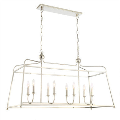 Crystorama Libby Langdon for Crystorama Sylvan 8 Light Polished Nickel Chandelier 2249-PN_NOSHADE