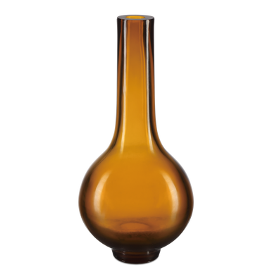 Currey & Co. Amber & Gold Peking Long Neck Vase 1200-0679