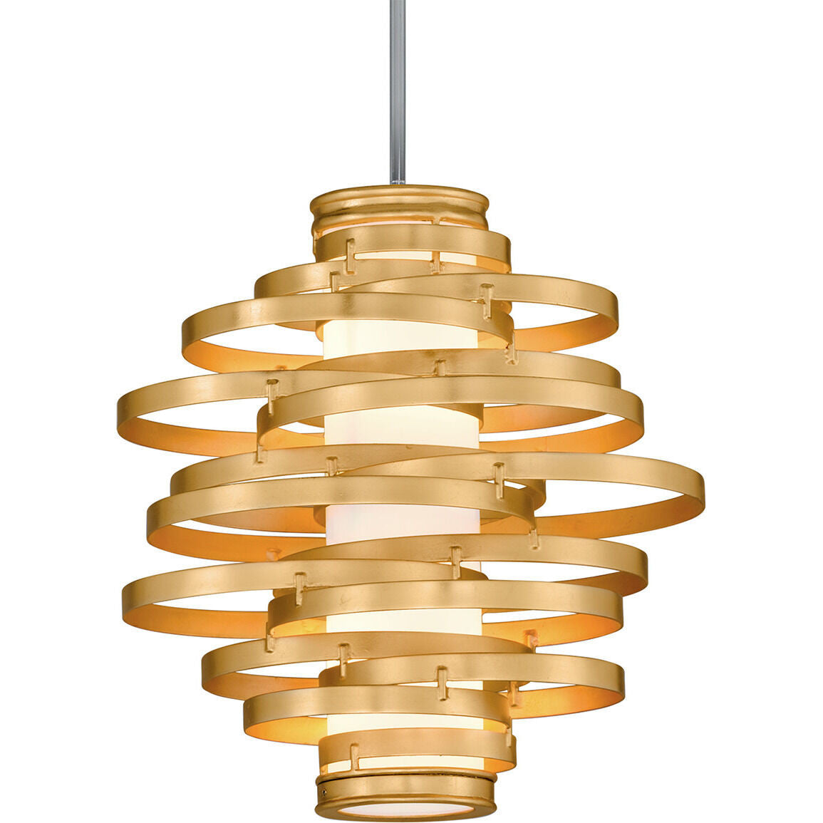 Corbett Lighting Vertigo Pendant in Gold Leaf 225-42-GL