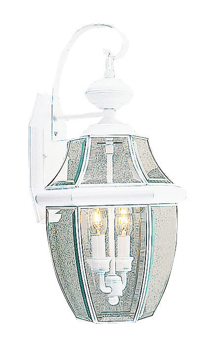 Livex Lighting Monterey Collection 2 Light White Outdoor Wall Lantern in White 2251-03