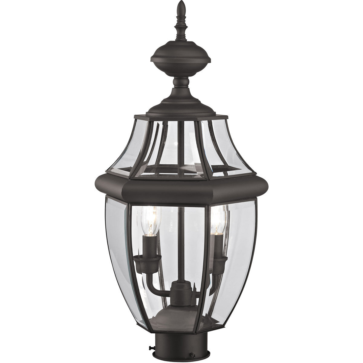 Livex Lighting Monterey Collection 2 Light Bronze Outdoor Post Lantern in Bronze 2254-07