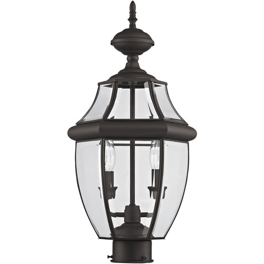 Livex Lighting Monterey Collection 2 Light Bronze Outdoor Post Lantern in Bronze 2254-07